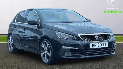 Used Peugeot 308 GT-line 131 HP (96 kW) 2019 Black Hatchback