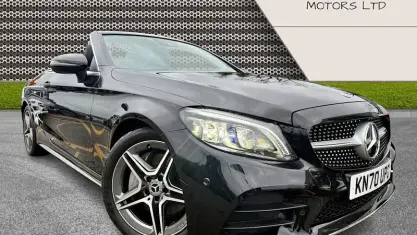 Used Mercedes C300 AMG line 245 HP (180 kW) 2020 Black Cabriolet