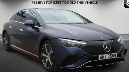Used Mercedes EQE300 AMG line 180 kW (245 HP) 2023 Sodalite blue metallic finish Sedan