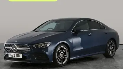 Used Mercedes CLA180 AMG line 136 HP (100 kW) 2022 Blue Sedan