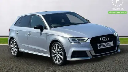 Used Audi A3 Sportback Black Edition 116 HP (85 kW) 2019 Silver Hatchback