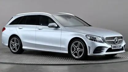 Used Mercedes C200 AMG line 184 HP (135 kW) 2019 Silver Estate