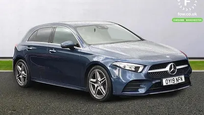 Used Mercedes A220 AMG Line Premium 190 HP (139 kW) 2019 Blue Hatchback