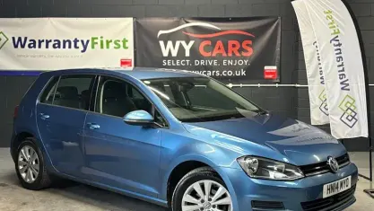 Used VW Golf VII SE 105 HP (77 kW) 2014 Blue Hatchback