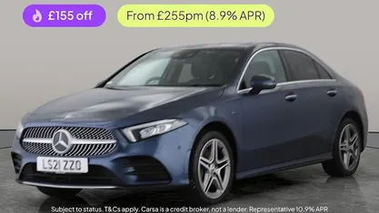 Blue Used 2021 Mercedes A250 AMG line Sedan | £17,544 (Fair price)