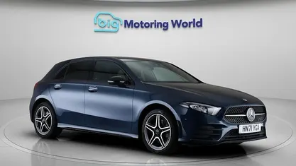 Blue Used 2021 Mercedes A250 AMG Line Premium Hatchback | £16,400 (Fair price)