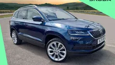 Petrol blue metallic Used 2021 Skoda Karoq SUV | £18,000 (Fair price)