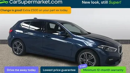 Used BMW 118 Sport Line 136 HP (100 kW) 2021 Blue Hatchback