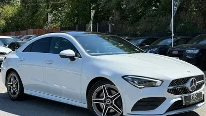 Used Mercedes CLA220 AMG Line Premium Plus 190 HP (139 kW) 2021 White Coupe