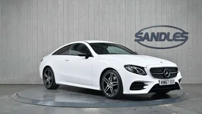Used Mercedes E220 AMG line 194 HP (142 kW) 2018 White Coupe