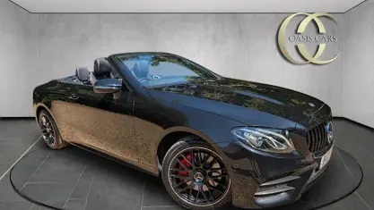 Used Mercedes E400 AMG line 340 HP (250 kW) 2021 Black Cabriolet