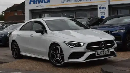 Used Mercedes CLA200 AMG line 163 HP (119 kW) 2022 White Coupe