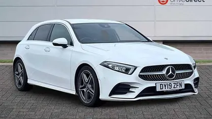 Used Mercedes A250 AMG Line Premium 224 HP (164 kW) 2019 White Hatchback