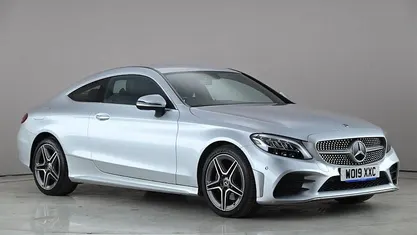 Used Mercedes C220 AMG line 194 HP (142 kW) 2019 Silver Coupe