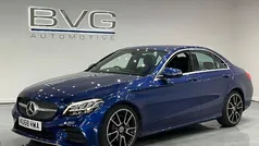 Blue Used 2018 Mercedes C220 AMG line Sedan | £14,994 (Fair price)