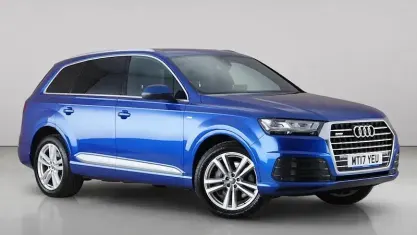 Used Audi Q7 S-Line 272 HP (200 kW) 2017 Blue SUV