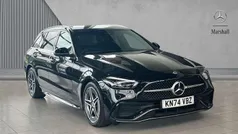 Obsidian black metallic Used 2024 Mercedes C220 AMG line Estate | £35,473 (Fair price)