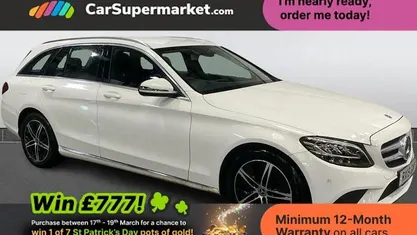 Used Mercedes C200 184 HP (135 kW) 2019 White Estate