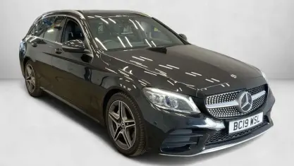 Used Mercedes C200 AMG line 184 HP (135 kW) 2019 Black Estate