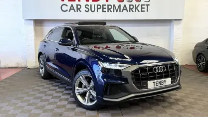 Used Audi Q8 S-Line 286 HP (210 kW) 2018 Blue SUV