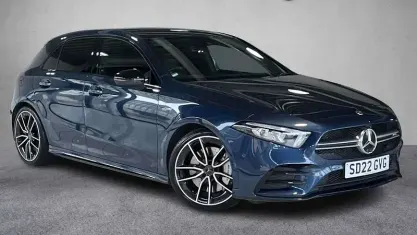 Used Mercedes A35 AMG Premium 306 HP (225 kW) 2022 Blue Hatchback