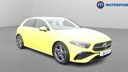 Used Mercedes A180 AMG line 136 HP (100 kW) 2023 Yellow Hatchback