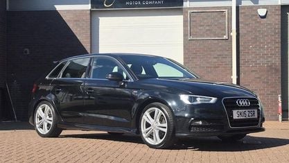 Usado Audi A3 Sportback S-Line 150 CV (110 kW) 2016 Negro Utilitario