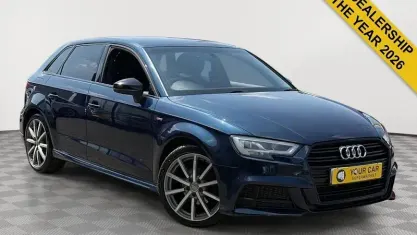 Used Audi A3 Sportback Black Edition 150 HP (110 kW) 2019 Blue Hatchback