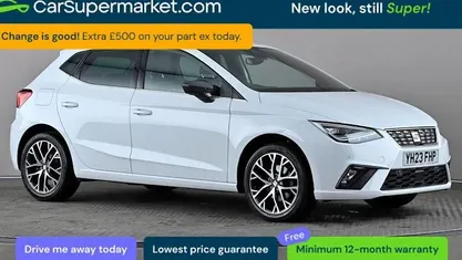 Used Seat Ibiza XCELLENCE Lux 110 HP (80 kW) 2023 White Hatchback