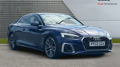 Used Audi A5 S-Line 204 HP (150 kW) 2022 Blue Coupe