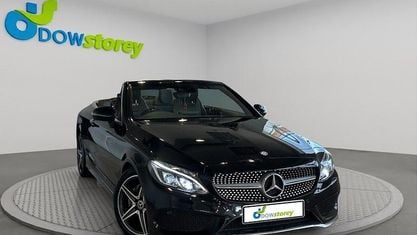 Używany Mercedes C220 AMG line 170 KM (125 kW) 2017 Czarny Kabriolet