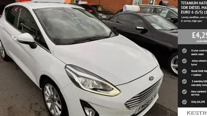 Second-hand Ford Fiesta Titanium 120 CP (88 kW) 2018 Alb Hatchback
