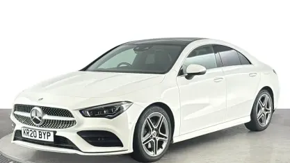 Used Mercedes CLA220 AMG line 190 HP (139 kW) 2020 White Coupe