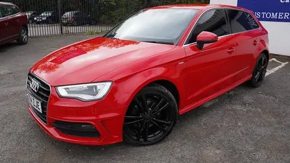 Begagnad Audi A3 Sportback S-Line 150 HK (110 kW) 2014 Röd Halvkombi