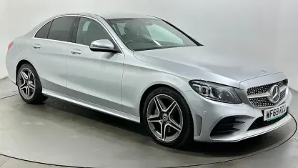 Used Mercedes C300 AMG line 245 HP (180 kW) 2019 Silver Sedan