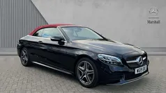 Black Used 2019 Mercedes C200 AMG line Cabriolet | £20,542 (Fair price)