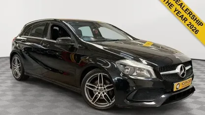 Used Mercedes A180 AMG Line Premium 122 HP (89 kW) 2016 Black Hatchback