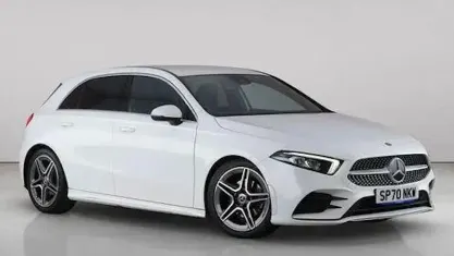 Used Mercedes A180 AMG line 136 HP (100 kW) 2020 White Hatchback