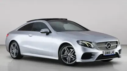 Used Mercedes E220 AMG Line Premium 194 HP (142 kW) 2018 Silver Coupe
