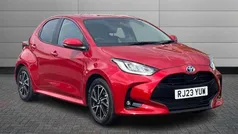 Scarlet flare Used 2023 Toyota Yaris Hybrid Design Hatchback | £18,499 (Fair price)