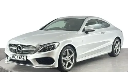 Used Mercedes C220 AMG line 170 HP (125 kW) 2017 Silver Coupe