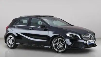 Used Mercedes A200 AMG line 136 HP (100 kW) 2018 Black Hatchback
