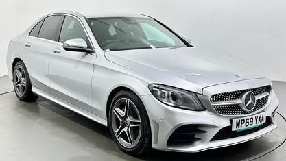 Begagnad Mercedes C200 AMG Line Premium 184 HK (135 kW) 2019 Silver Sedan