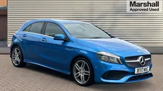 Blue Used 2017 Mercedes A180 AMG line Hatchback | £13,281 (Fair price)