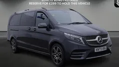 Obsidian black Used 2023 Mercedes V220 AMG line MPV | £56,600 (Fair price)