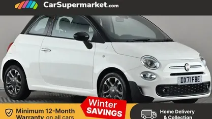 White/black Used 2021 Fiat 500 Hatchback | £9,697 (Fair price)