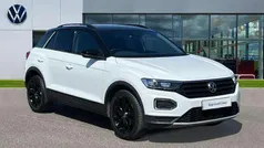 Pure white black Used 2021 VW T-Roc Black Edition SUV | £17,516 (Fair price)
