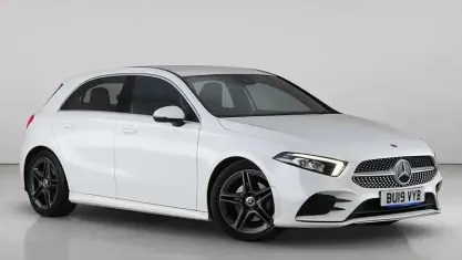 Used Mercedes A200 AMG line 150 HP (110 kW) 2019 White Hatchback
