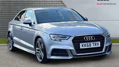 Used Audi A3 S-Line 150 HP (110 kW) 2019 Silver Sedan