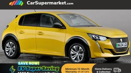 Yellow Used 2023 Peugeot e-208 Allure+ Hatchback | £13,897 (Fair price)